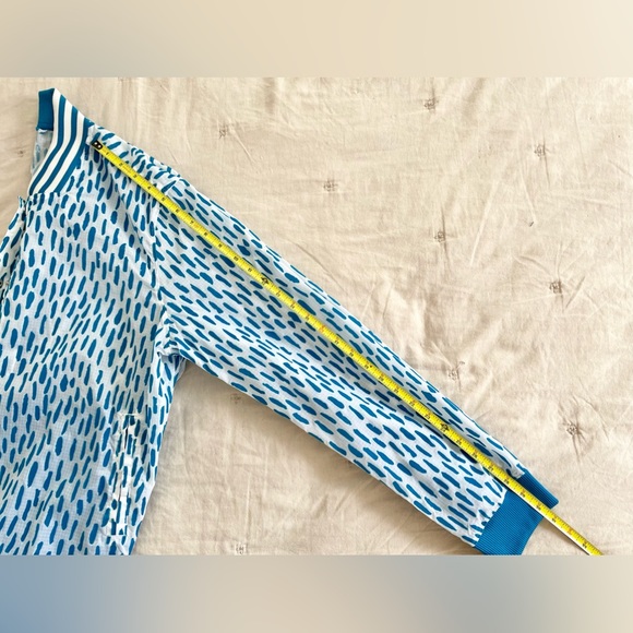 Adidas blue/white dot snap jacket XL - Picture 4 of 6